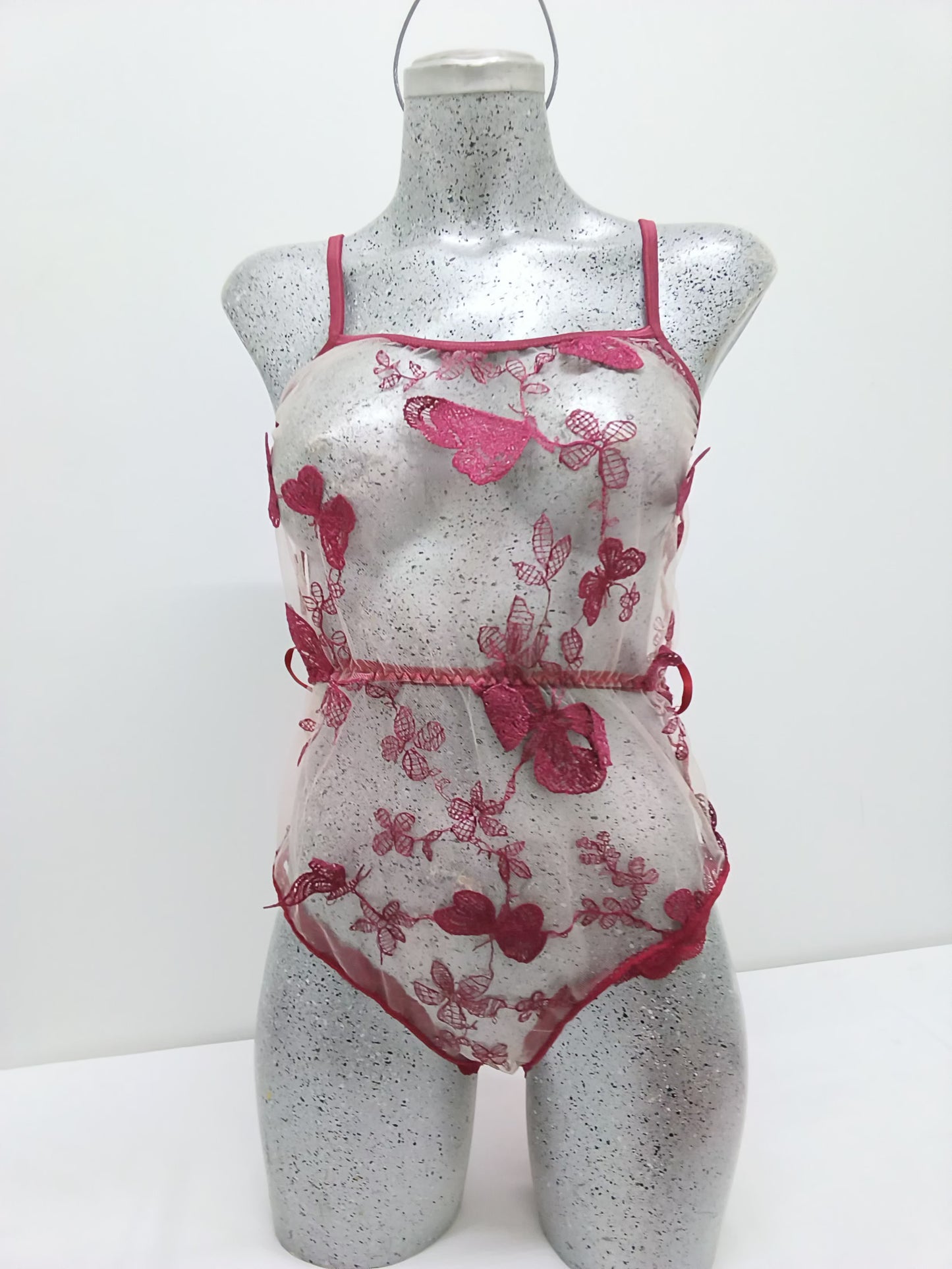 Teddy Bodysuit con Diseño Rojo